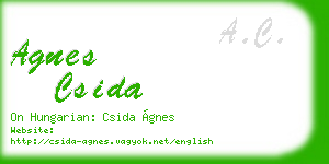 agnes csida business card